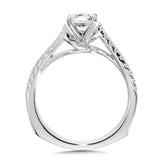 Spiral Diamond Engagement Ring